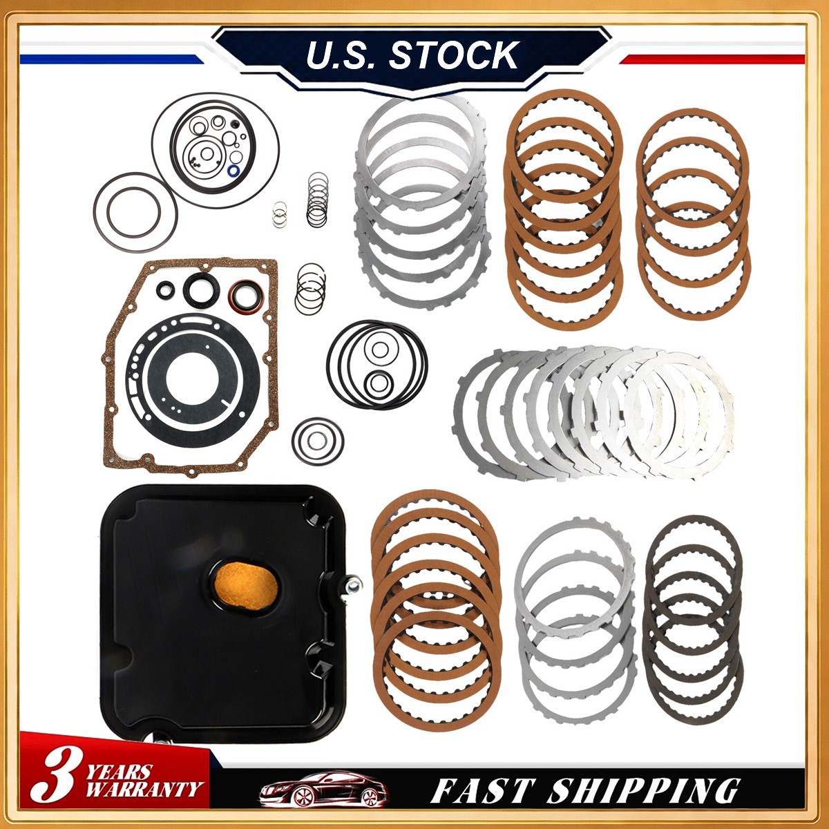 42RLE Transmission Master Rebuild KIT 03-UP WITH Plates Filter Bushing for JEEP