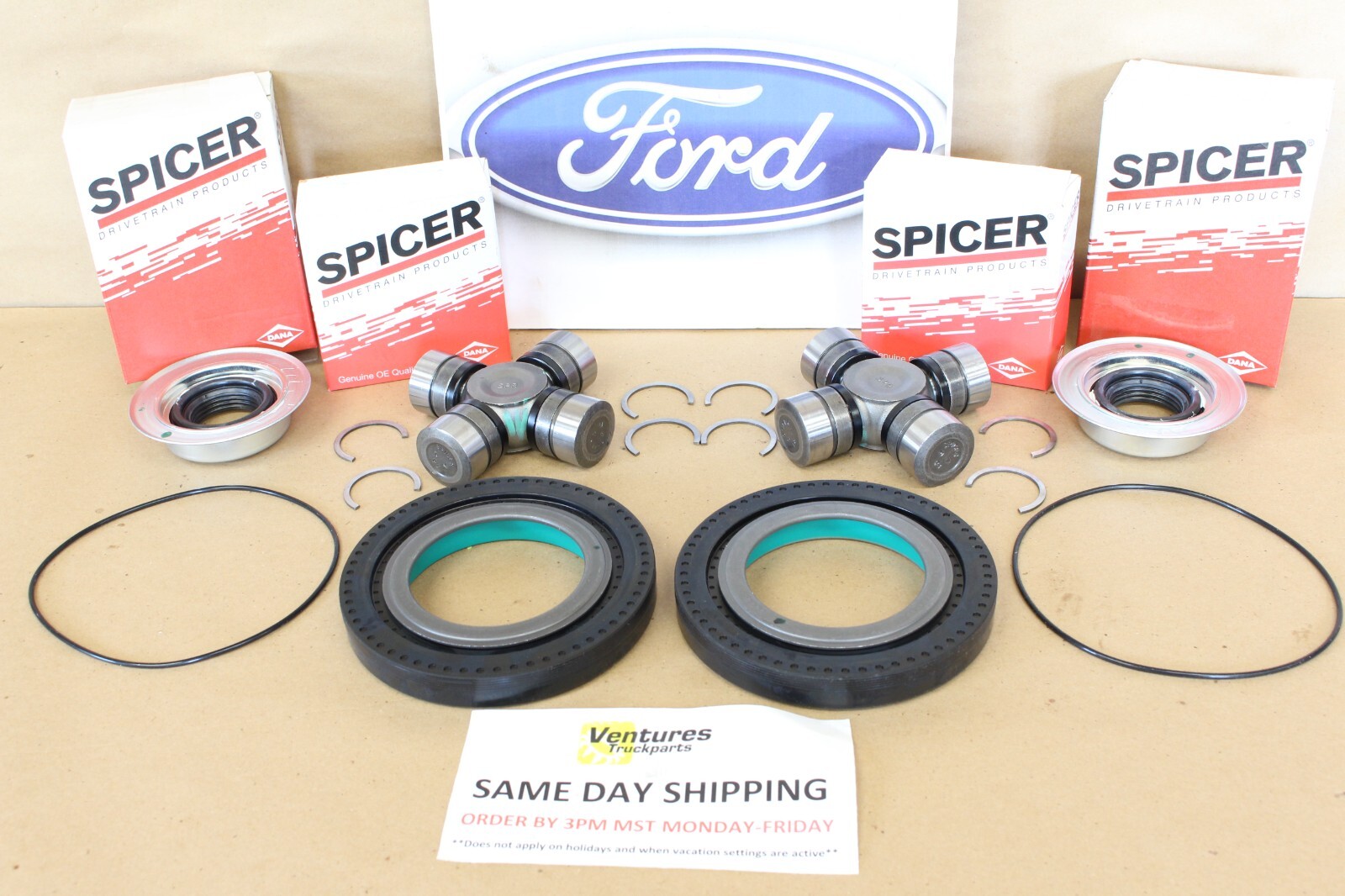 2005-2014 Ford F250 F350 4×4 Front Axle Seal And U Joint Kit Dana Super 60